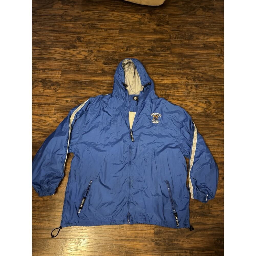 Vintage NCAA University Of Kentucky Starter Blue Windbreaker Jacket Sz:XXL